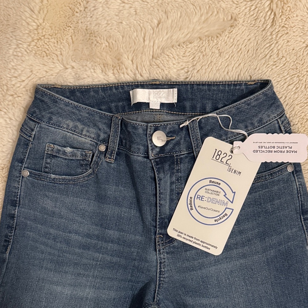 NWT 1822 Denim Dark Blue Flare Jeans - Picture 3 of 5